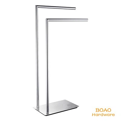 Frittstående doble skinner rustfritt stål kromhåndkle Racks